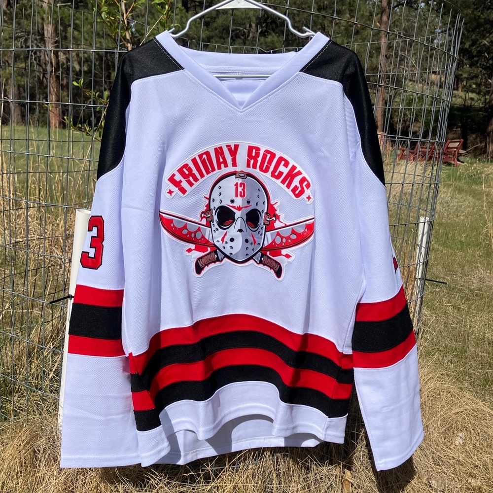 Friday Rocks #13 Hockey Jersey. Size L